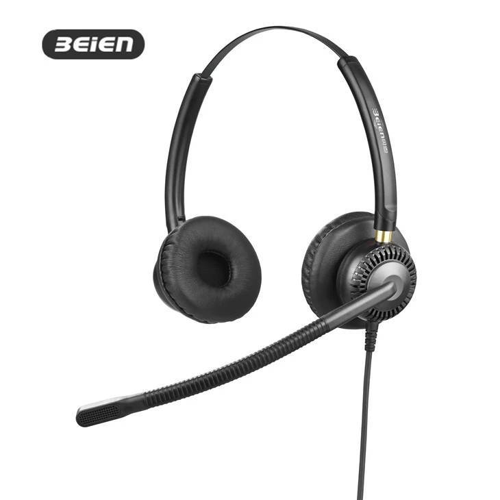 Dual ENC RJ9 Telephone Jack Headset